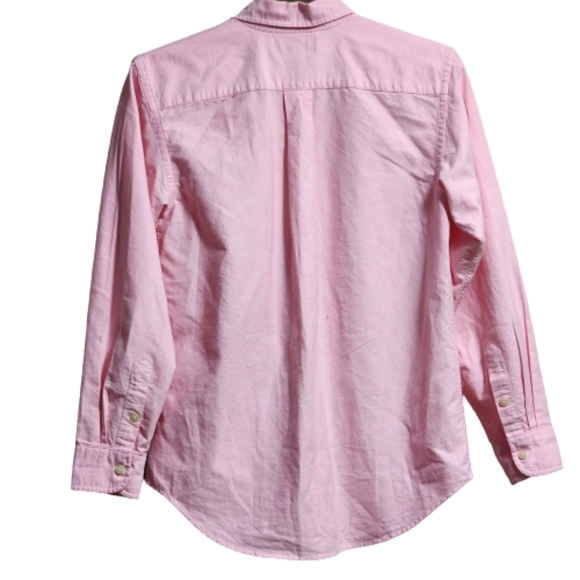 RALPH lauren button down long sleeves shirt 100% cotton color pink size S - Picture 2 of 5